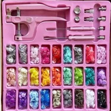 Imagem de Kit Alicate De Pressão 3 Em 1 Mais Botão Metal Plástico E Ilhos - Lanm