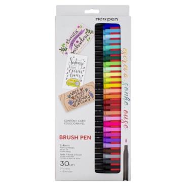 Imagem de Caneta Brush Newpen 30 Cores