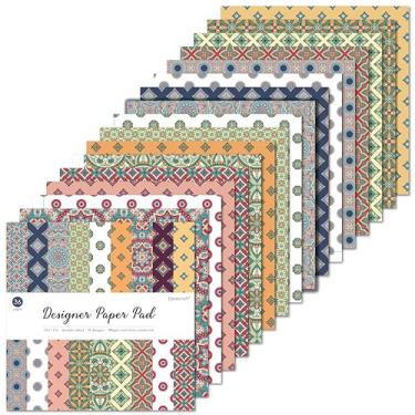 Imagem de Desecraft Mandala 12 x 12 polegadas bloco de papel dupla face scrapbook papel decorativo cartolina - 36 folhas de 240 gsm premium grosso - para planejador de cartões origami decopage decorativo para embrulho de presente