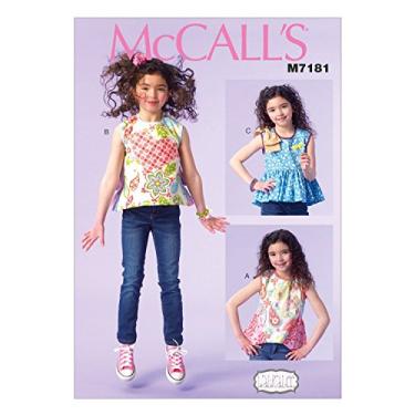 Imagem de McCall's Patterns M7181 Girls' Tops Sewing Template, CHJ (7-8-10)