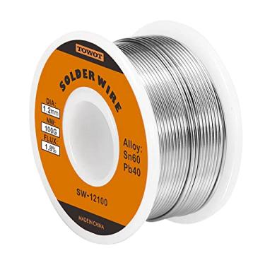 Imagem de TOWOT Fio de solda de núcleo de resina de chumbo para solda elétrica, conteúdo de 1,8% fluxo de solda Sn60-Pd40 (1,2 mm, 100 g)