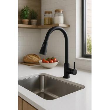 Imagem de Torneira Monocomando Cozinha Extensor e Ducha Regulável Aurora - Premierdecor