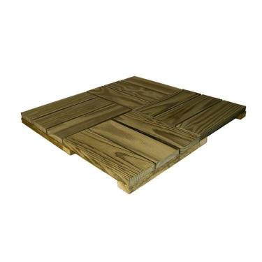 Imagem de Kit 30 Unidades Deck Modular 30x30 Pinus Tratado Verde