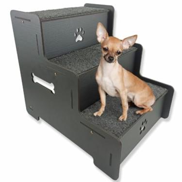 Imagem de degraus para Cachorro 3 degraus Escadinha Cachorro Pet Cães