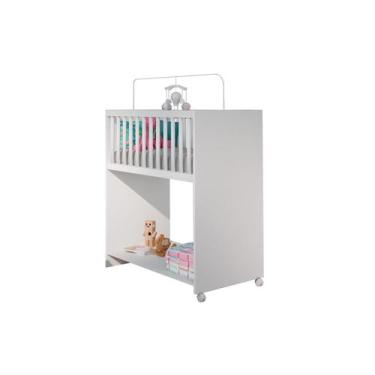 Imagem de Mini Berço 2 em 1 Com Colchão Para Quarto Infantil Unissex - Moveis Fa