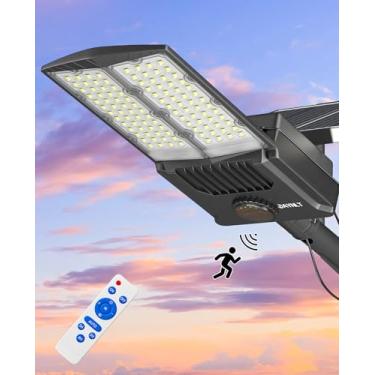 Imagem de JAYNLT Iluminação Pública Solar Externa Y-10500W, 6500K, 700000Lm, Alta Potência, Estacionamento Comercial, Do Anoitecer Ao Amanhecer, Ip67, À Prova D'Água, Sensor De Movimento Inundação, Para Quint