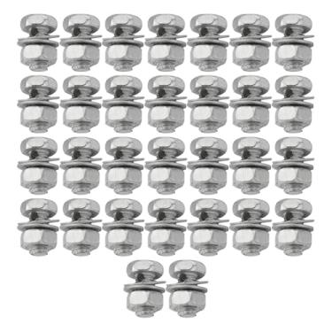 Imagem de YIJU 30 peças de braçadeira reguladora de cabo de freio, com porcas e arruelas, ajustador de fixação de âncoras de cabo para bicicleta, bicicletas, 15mm