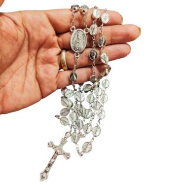 Imagem de Terço Nossa Senhora Aparecida em Metal - AMME & CO. BRASIL