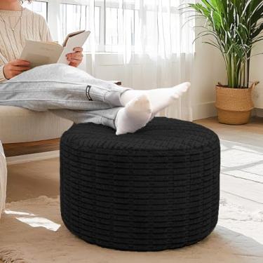 Imagem de Descanso de pé otomano, decoração de casa, decoração de quarto, ideal para sala de estar, pufe confortável, descanso de pés otomano para poltrona, almofada de chão, apoio para pés, 30 x 50 cm (pufe