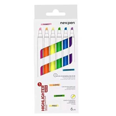 Imagem de Marca-Texto, Office, Neon, Newpen, 14.028, 6 Cores
