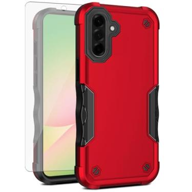 Imagem de Asuwish Capa de celular para Samsung Galaxy A56 5G com protetor de tela de vidro temperado, híbrida, fina, resistente, à prova de choque, rígida, protetora, resistente, acessórios móveis A 56 56A LTE