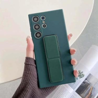 Imagem de Capa protetora com suporte magnético para Samsung Galaxy S24, 25 e 23 Ultra, verde escuro, para Samsung S22 Plus