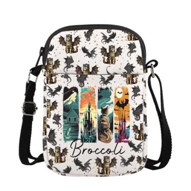 Imagem de WSNANG Fantasia Romances Quest Squad Brócolis Gato Inspirada em Zíper Bolsa transversal Dragon Rider Presentes, Brócolis Cb, Moderno