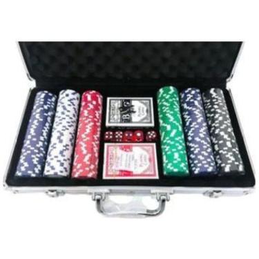 Imagem de Maleta Poker 300 Fichas + Embaralhador |