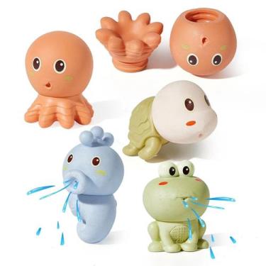 Imagem de Brinquedos de banho AMCHSURI Mold Free Animal para crianças de 6 a 18 