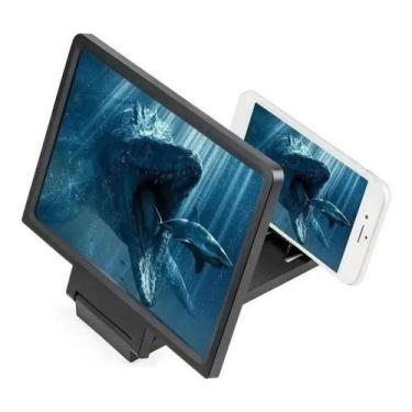 Imagem de Lente De Aumento Tela 3d Suporte Ampliadora Zoom Celular F1  PRETO- F1