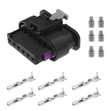 Imagem de eMagTech Conector elétrico de 6 pinos para farol traseiro de 6 pinos 61132359993 compatível com BMW 1 2 3 4 séries F20 F21 F22 F23 F28 M2 F30 F31 F32 F33 F36 conector elétrico de 6 pinos