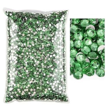 Imagem de Blinginbox 5000 peças de strass flatback, strass de resina não hotfix grande quantidade atacado para artesanato DIY design criativo, roupas, maquiagem, arte de unhas (6 mm = 0,6 cm, peridoto)