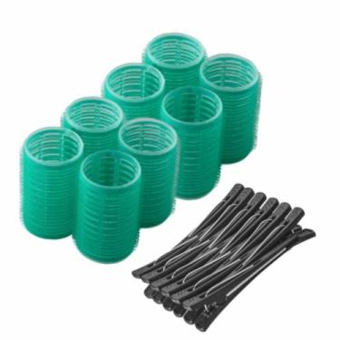 Imagem de Kit 8 Bobs Formador de Cachos Para Cabelo 36mm + 12 Clips Bico de Pato
