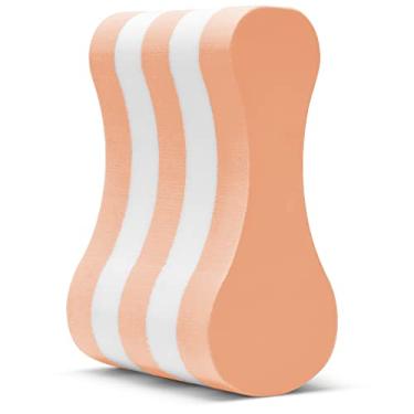 Imagem de NEAGLORY Flutuador para nadar, boia de natação macia, boia de espuma vinílica acetinada de 5 camadas, boia de perna para puxar, auxílio de treinamento de piscina, suporte para pernas e quadris para adultos, crianças e iniciantes, laranja