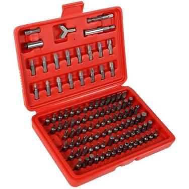 Imagem de Conjunto de 105 peças de chaves de fenda, kit de ferramentas de reparo de chave de fenda de precisão, conjunto de brocas Torx de segurança Cr-V, adaptadores de 1/10.2 cm, conjuntos de brocas de chave