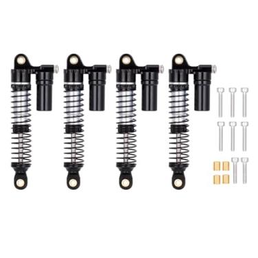 Imagem de TRX4M Brass & Aluminium Shocks 53mm/59mm/66mm/78mm Long Threaded Shock Absorber Oil Damper for TRX-4M 1/18 RC Crawler Upgrades (Black,59mm)