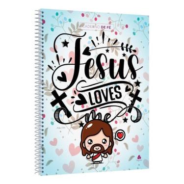 Imagem de Caderno de Fé - Jesus Loves Me