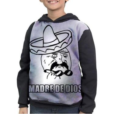 Imagem de Casaco Moletom Infantil Meme Madre De Dios Derp Derpina - smoke, Preto