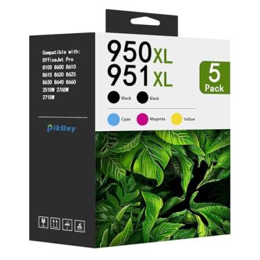 Imagem de Pacote combo de cartuchos de tinta 950XL 951XL (pacote com 5 2BK/1C/1M/1Y)-Substituição para cartuchos de tinta HP 950XL e 951XL, pacote combo compatível com OfficeJet Pro 8100 8600 8610 8615 8620