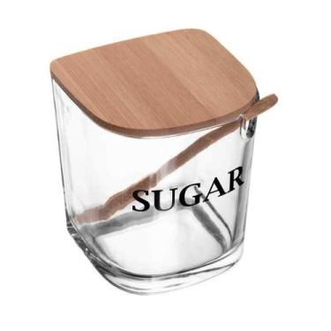 Imagem de Açucareiro de Vidro com Tampa e Colher de Bambu Wolff