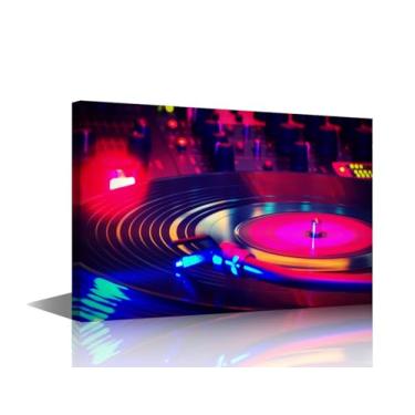 Imagem de TUMOVO Imagens de equipamentos de áudio de arte de parede preto e branco, 1 peça, arte de parede, toca-discos, pinturas, arte decorativa para casa, moldura para sala de estar, pôsteres e impressões