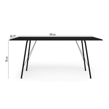 Imagem de Mesa Jantar Tampo Preto Com 4 Cadeiras Angra Preta E Bege