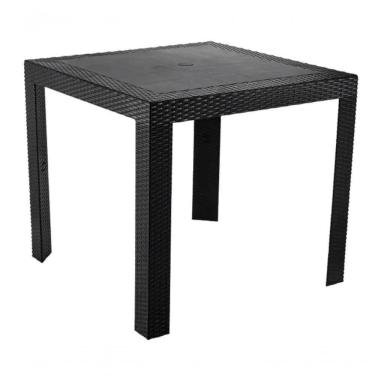 Imagem de Mesa Quadrada Rattan Montavel Preta Plastico Plasnew