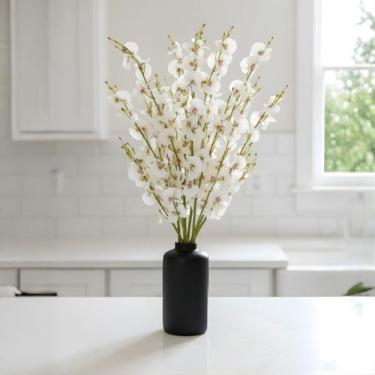 Imagem de 18 Galhos de orquídea artificial sapatinho delicada e encantadora pron