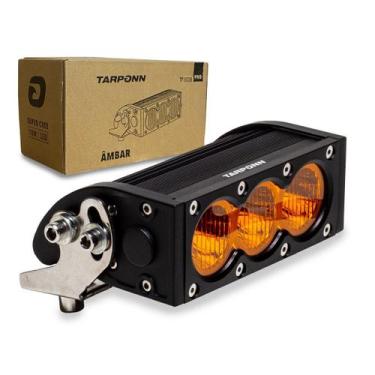 Imagem de Barra de Led 30w 6" 15cm Foco Aberto Âmbar 3000k Pro - Tarponn
