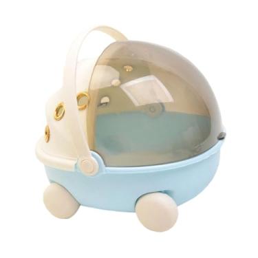 Imagem de IEUDNS Gaiola de Viagem para Pássaros com Aquecedor, Gaiola Pequena E Confortável com Aquecimento USB, Gaiola Portátil para Agapornis, Canários, Periquitos E, Azul