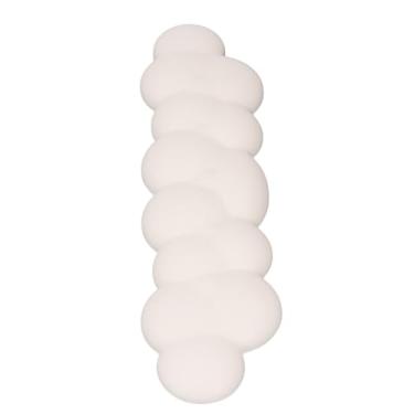 Imagem de SUNGOOYUE Pulso Ergonômico Antiderrapante do Descanso de Pulso do Teclado da Nuvem Descanso da Palma para o Jogo, Palma Teclado Couro Plutônio para a Mesa (Leite Branco)