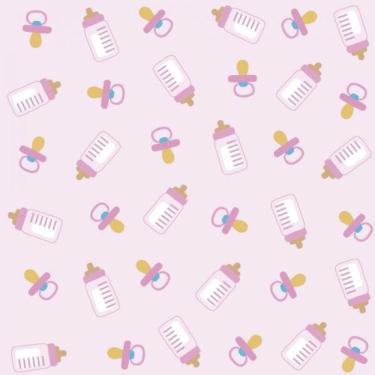 Imagem de Papel De Parede Infantil Mamadeira