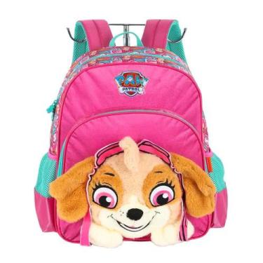 Imagem de Mochila De Costas Escolar Infantil PP Paw Patrol Pelúcia - Luxcel, Ros