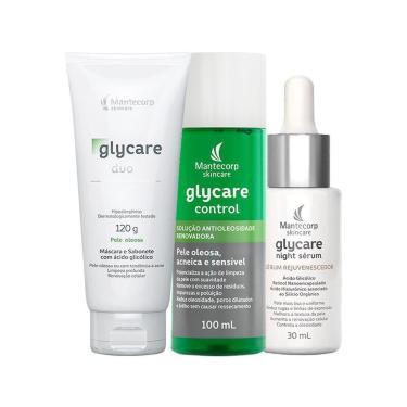 Imagem de Kit Facial Mantecorp Glycare - Sabonete de Limpeza Profunda e Solução Antioleosidade e Sérum-Unissex