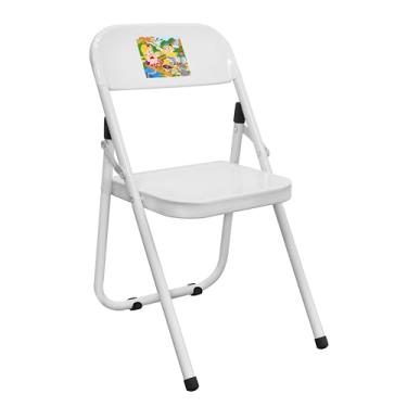 Imagem de Cadeira Infantil Dobrável Fantasia Cor Branco Pic-Nic
