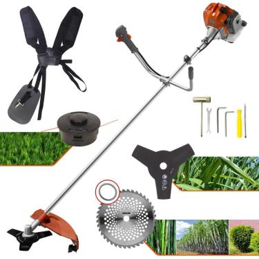 Imagem de Roçadeira Robusta Tekna RL430ACNTK À Gasolina 2T 43cc 1,7HP 9.000rpm 3 Opções de Corte Com Lâmina 3 Pontas + Lâmina 40 Dentes + Carretel de Nylon