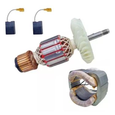 Imagem de Induzido+ Bobina+ Escova P/ Esmerilhad 1751 Gws 22-180 220v - Bolte