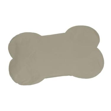 Imagem de Tapete Gelado Refrescante para Pet em Nylon, Resfriamento Automático, Impermeável, Resistente a Unhas, Antibacteriano, Antifúngico, Portátil (Cáqui, Osso G)