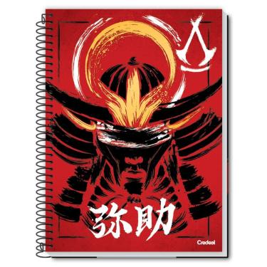 Imagem de Caderno Espiral Universitário Capa Dura 1 Matéria 80f Assassins Creed Credeal Estampa 1