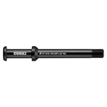 Imagem de CORKI Cycles Thread Pitch 1,0 mm-12 mm Cubos de bicicleta através do eixo adaptador garfos impulsionadores (12 mm x 120/124/138/160/168/174/180/185 mm) para Rod MTB Grave roda traseira de bicicleta