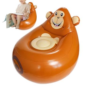 Imagem de Cadeira Inflável para Crianças | Cadeira Dobrável em Forma de Animal para Crianças | Divã Inflável,para Uso no Exterior, em Acampamento, na Praia, Viagens, no Interior, Quintal, na, Jardim e