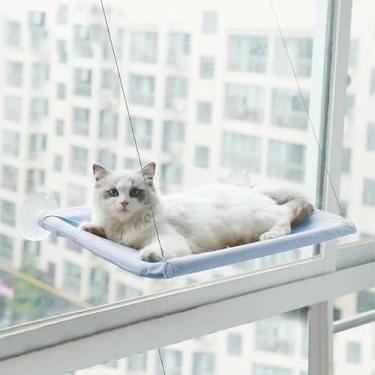Imagem de Cama Suspensa Para Gatos – Um Assento Aconchegante Para Tomar Sol No Parapeito Da Janela(Azul Bebê)