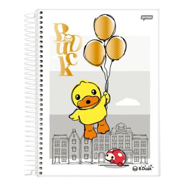 Imagem de Caderno Espiral Universitário Capa Dura B Duck 1 Matéria 80 Folhas Jandaia Estampa 2