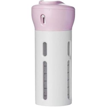 Imagem de Dispenser de Cosméticos para Viagem 4 em 1 - Shampoo, Sabonete, Creme e Cosméticos Porta condiciobador e shampoo para mala Rosa